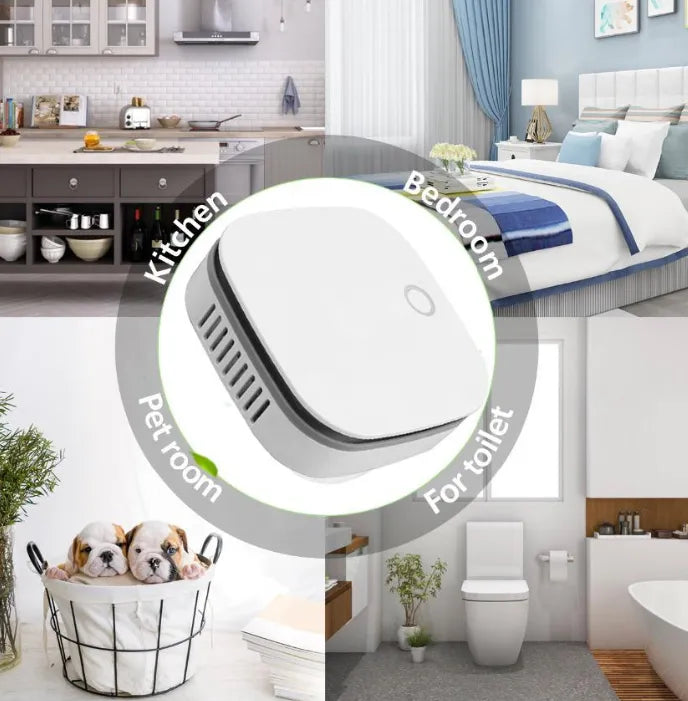 Smart Portable Air Purifier & Disinfectioning Odour Remover for Home, Car & Office