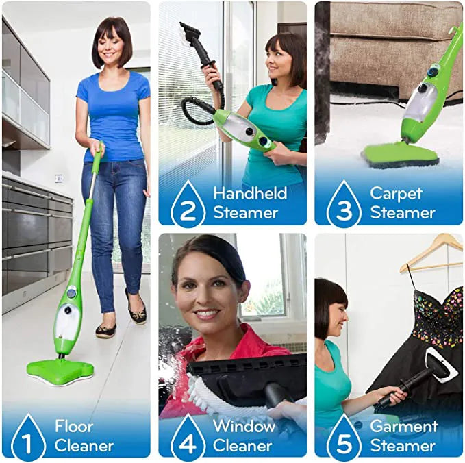 1300W 5-in-1 Multipurpose X5 Steam Mop Sweeper