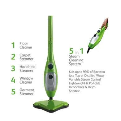1300W 5-in-1 Multipurpose X5 Steam Mop Sweeper