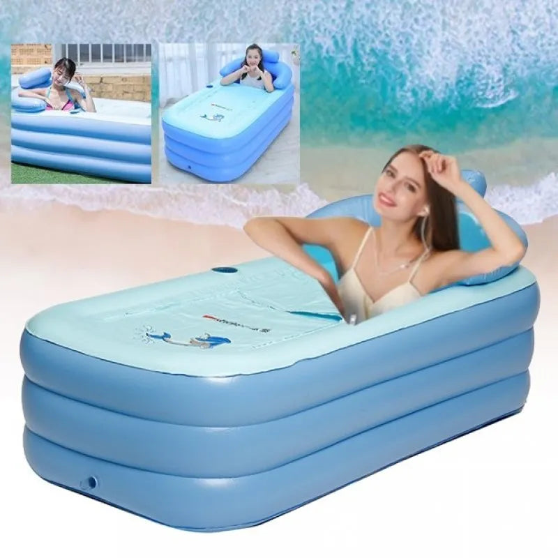 160cm Inflatable Adult Bathtub with Electric Charging Air Pump