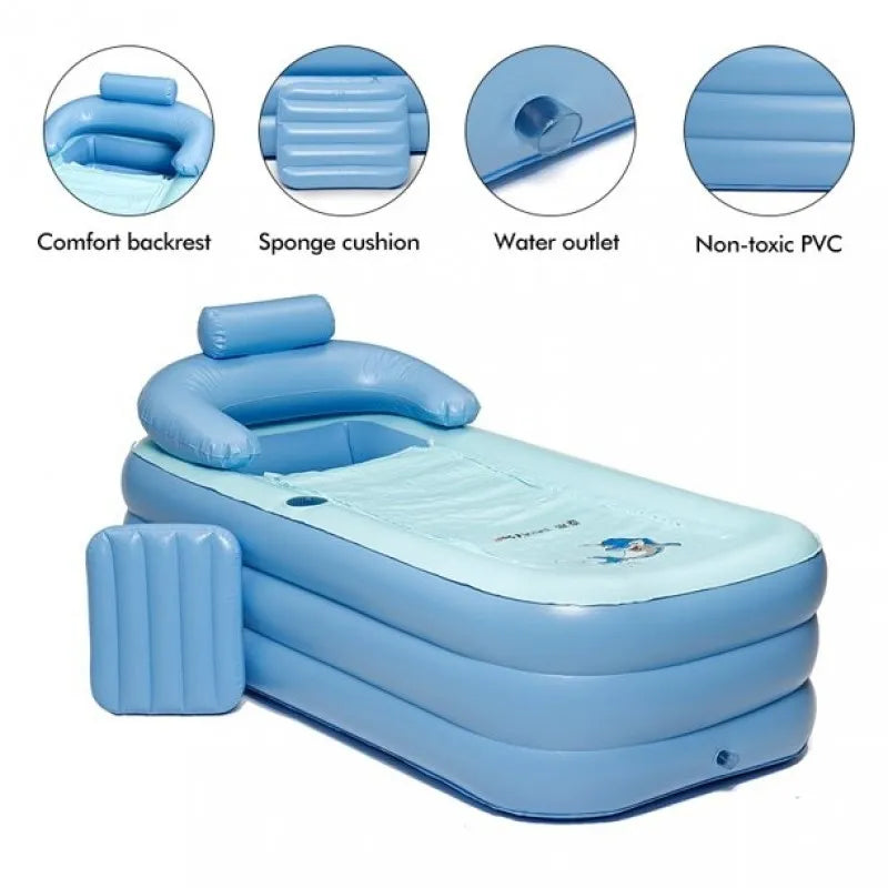 160cm Inflatable Adult Bathtub with Electric Charging Air Pump