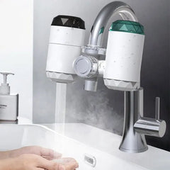 3,000W 2 in 1 Electric Multifunctional Instant Water Heating Faucet with Purification Filter LED Tem
