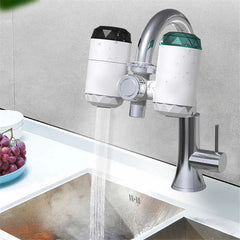 3,000W 2 in 1 Electric Multifunctional Instant Water Heating Faucet with Purification Filter LED Tem