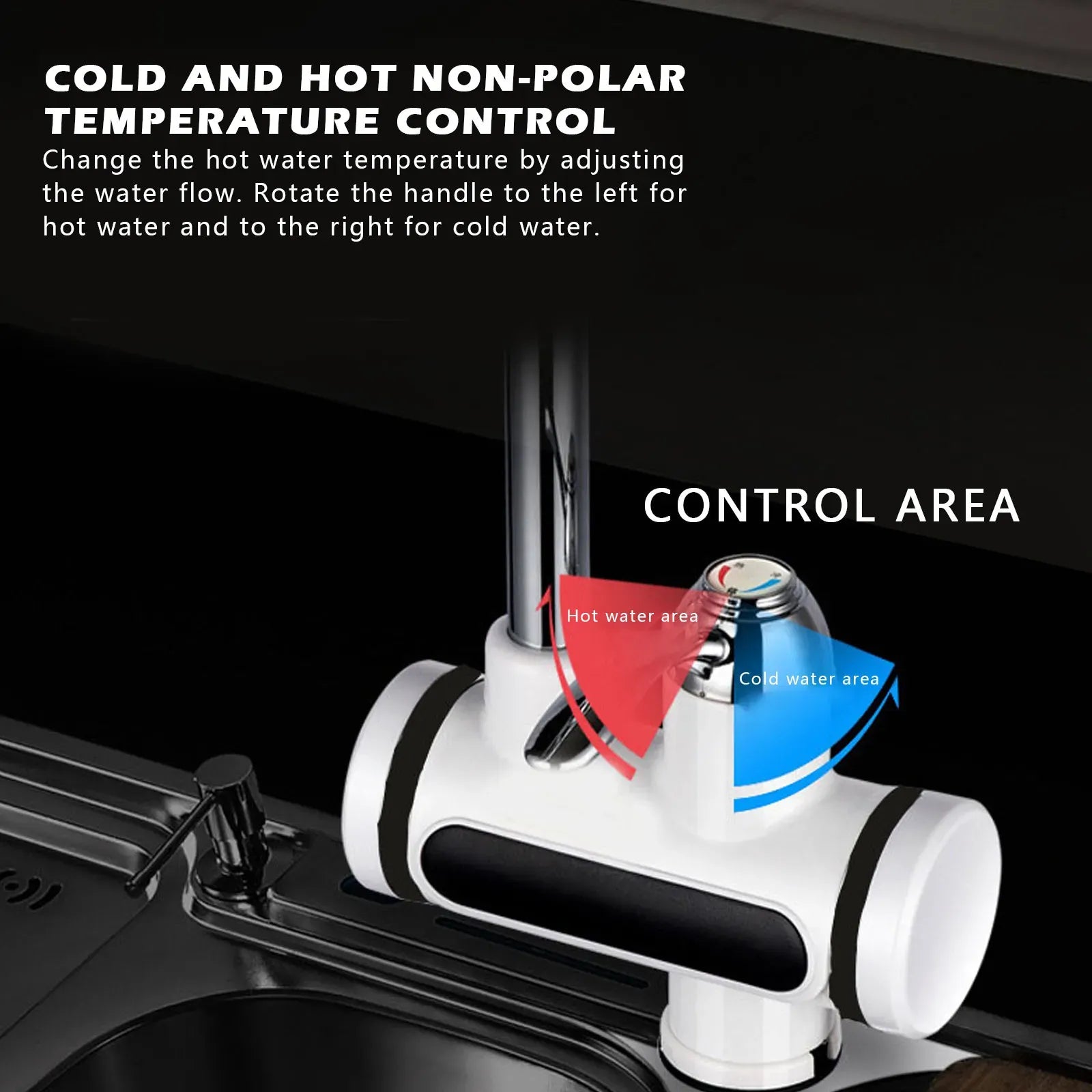 Electric Instant Water Heating Faucet - with Digital Temperature Display
