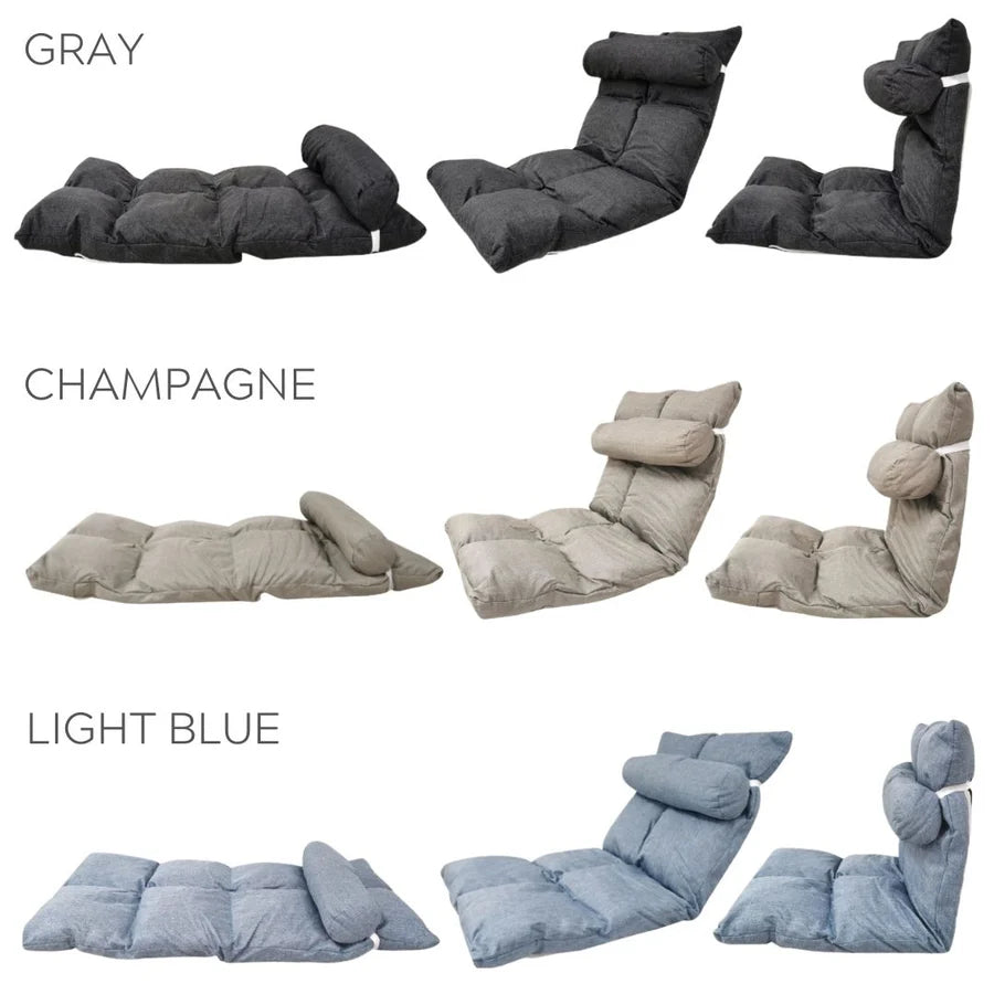 Multifunctional Foldable Lazy Sofa Recliner Cushion Chair with 8-Grid Design - Ideal for Gaming, Reading, Meditation & Lounging – 90 x 45 x 7 cm