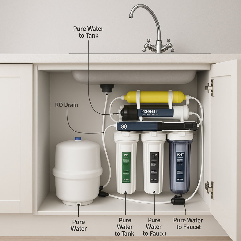 PERFECT RO Water Filtration & Purifier System with 6-Stage Reverse Osmosis, 75GPD Membrane & Mineral Boost for Clean, Healthy, Great-Tasting Drinking Water