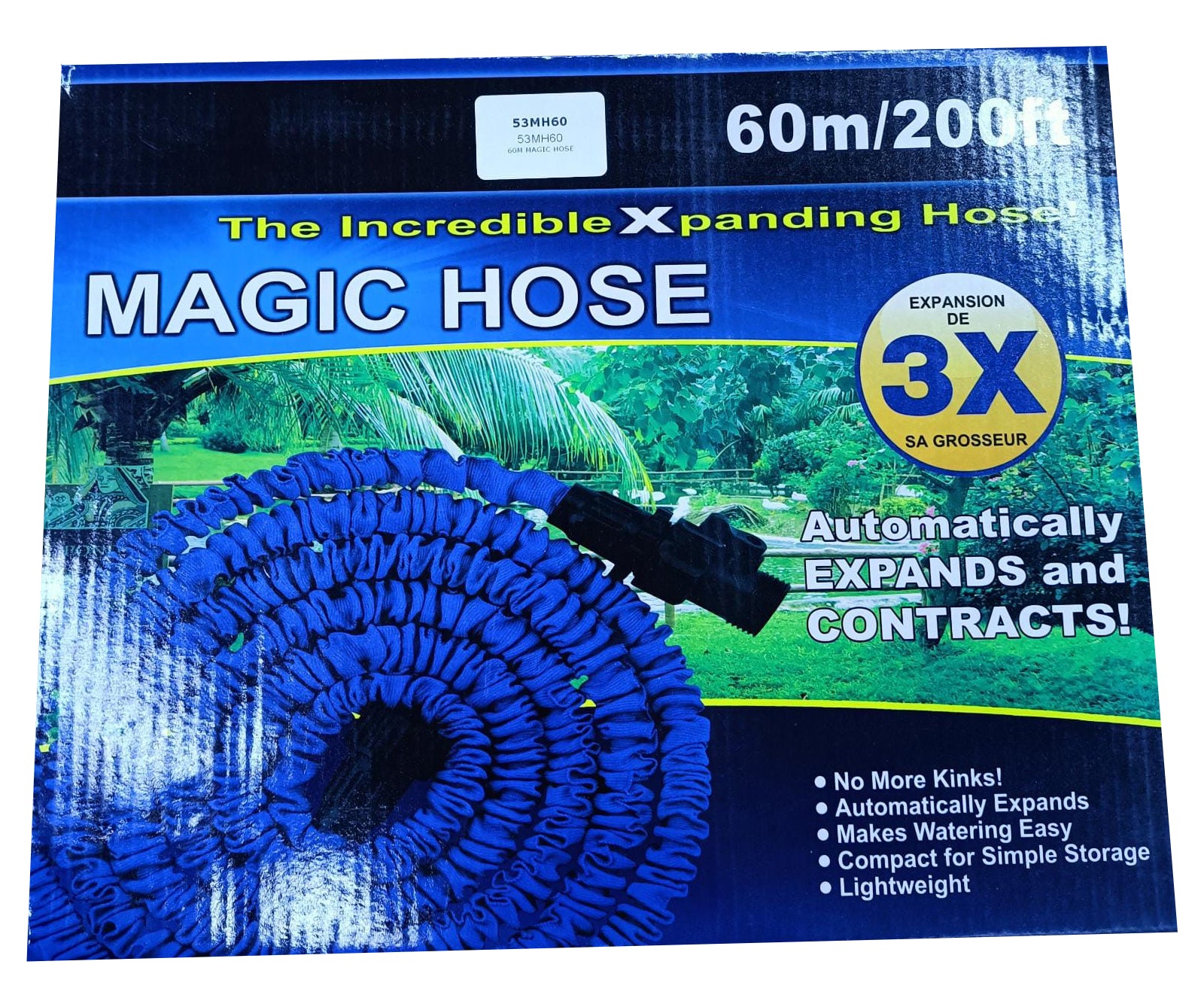 60 Metre Expandable Hose Pipe with Adjustable Water Pressure and Durable Material