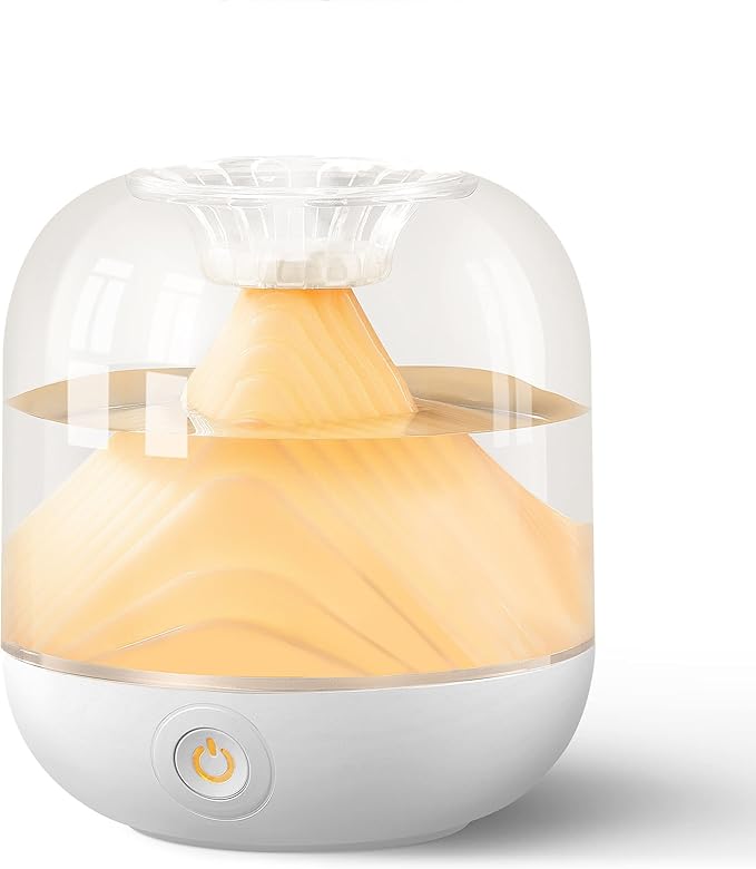 Rechargeable Ultrasonic Humidifier with Ambient Night Light, Top-Fill Transparent Tank & Portable Cordless Design - 700ml