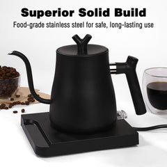 Elegant Electric 1L Gooseneck Kettle with Constant Temperature, Auto Shut-Off and Precision Spout - Coffee & Tea Kettle - 1000W
