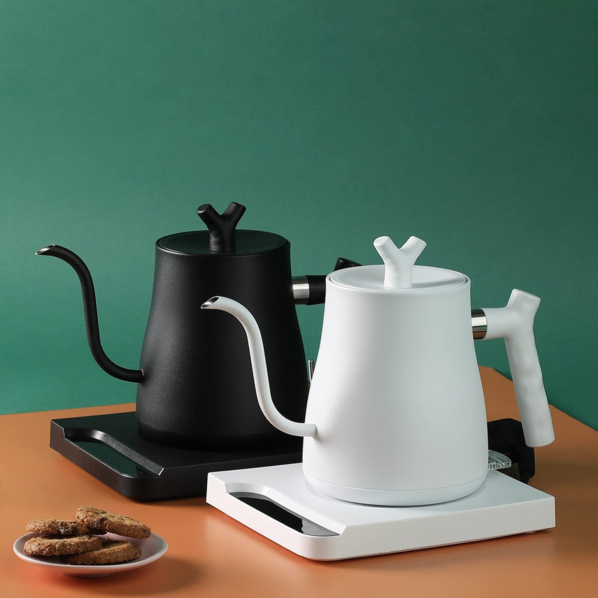 Elegant Electric 1L Gooseneck Kettle with Constant Temperature, Auto Shut-Off and Precision Spout - Coffee & Tea Kettle - 1000W