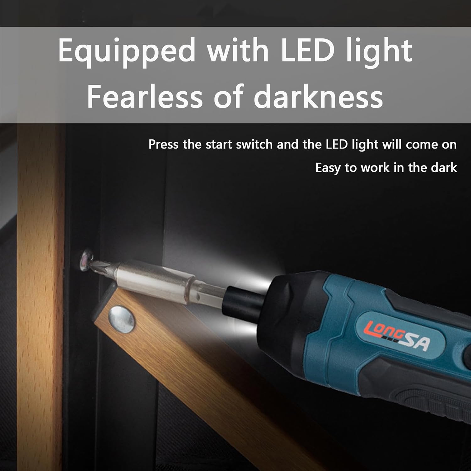 Longsa 36-in-1 Rechargeable Screwdriver Set with Battery, 3 Torque Levels, LED Indicator, Precision Bits & Carry Case