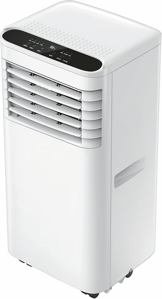 UnitedStar 7000 BTU Portable Air Conditioner with Dehumidifier, Fan Mode, Remote Control & Class A Energy Efficiency (2.05kW)