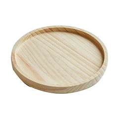 Round Wooden Sofa Armrest Clamp Tray for Food & Snacks