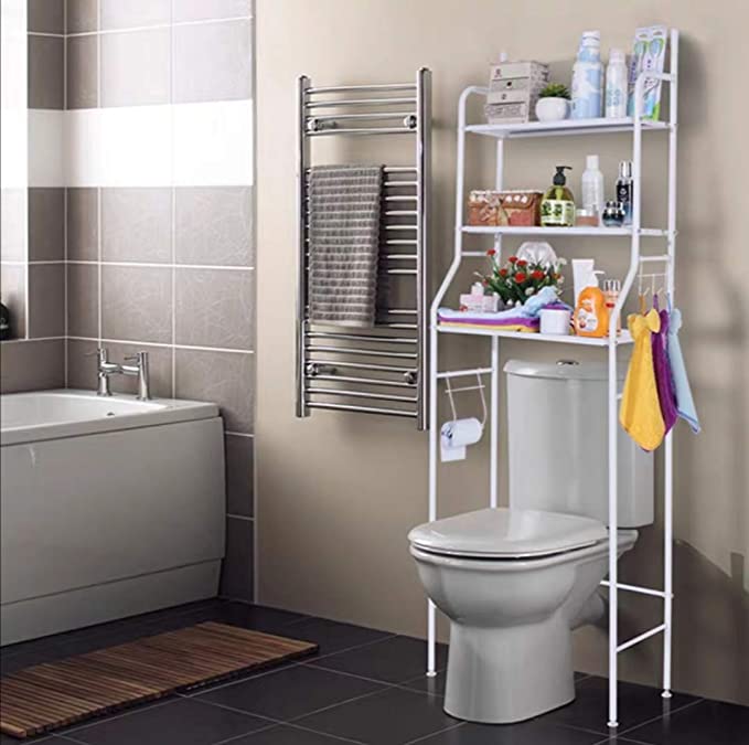 3 Level Shelf for Bathroom Essentials made with Steel and more Storage Organization