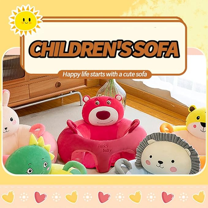 Baby Sitting Non-Slip Plush Memory Foam Practice Chair Sofa with Fall Prevention & High Back Support