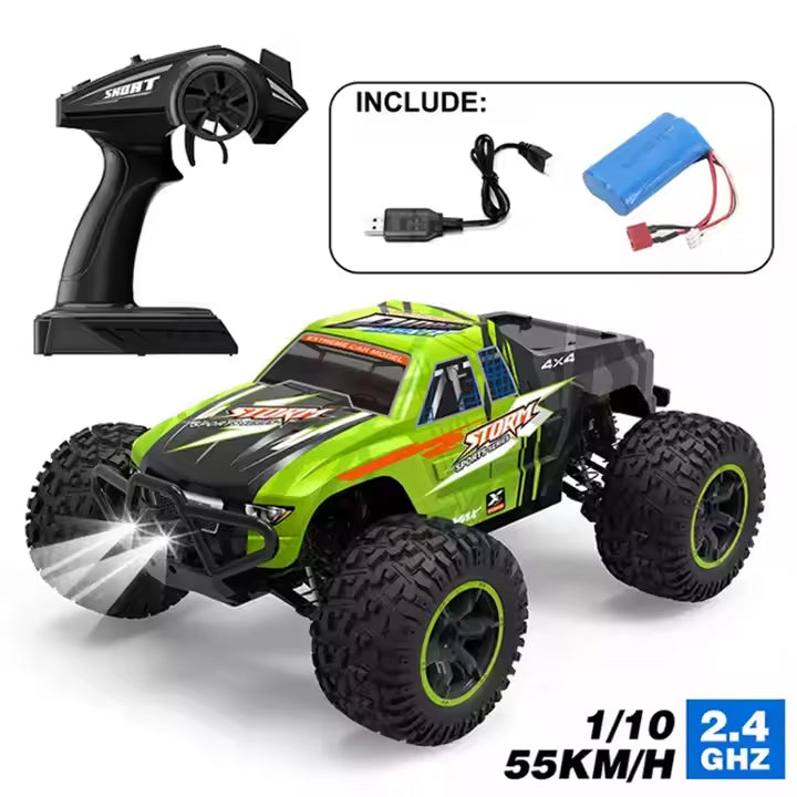 Speed Storm High Speed Off-Road RC Car Racing Buggy with 1:10 Scale, 4WD & 2.4G Remote Control - 55 km/h Speed