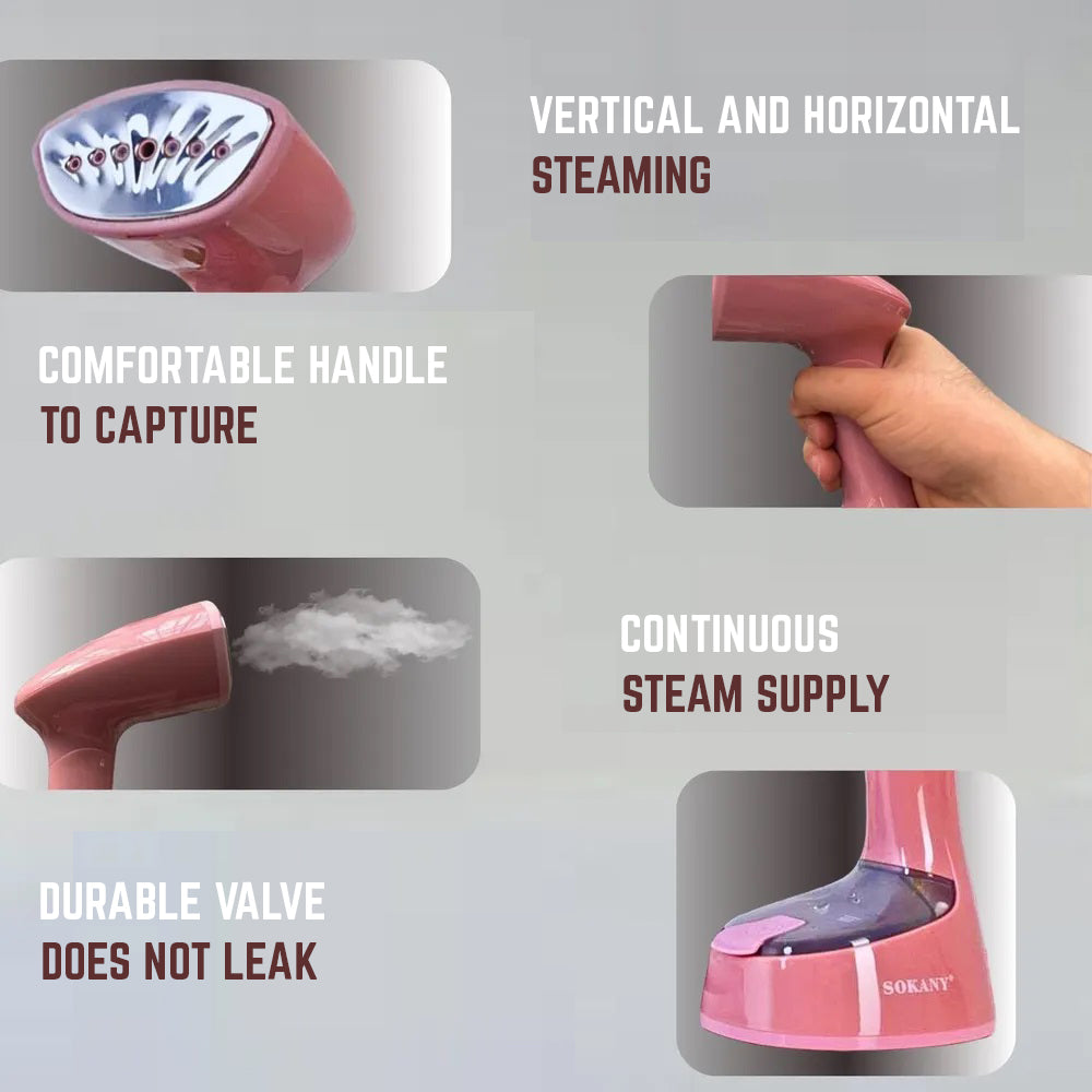 Sokany Handheld Foldable Garment Steamer 1470W – Fast Heating Clothes Steamer for Home & Travel - 120ml Capacity