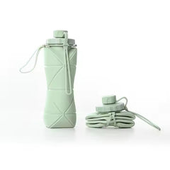 Foldable Silicone Water Bottle for Travel & Outdoor – 600ml | Portable & Compact | Resistant to Heat and Cold