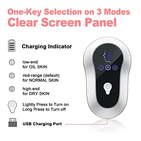 Mini Automatic Blackhead Acne Pore Suction Remover & Skin Cleanser with 3 Suction Modes and 5 Multif