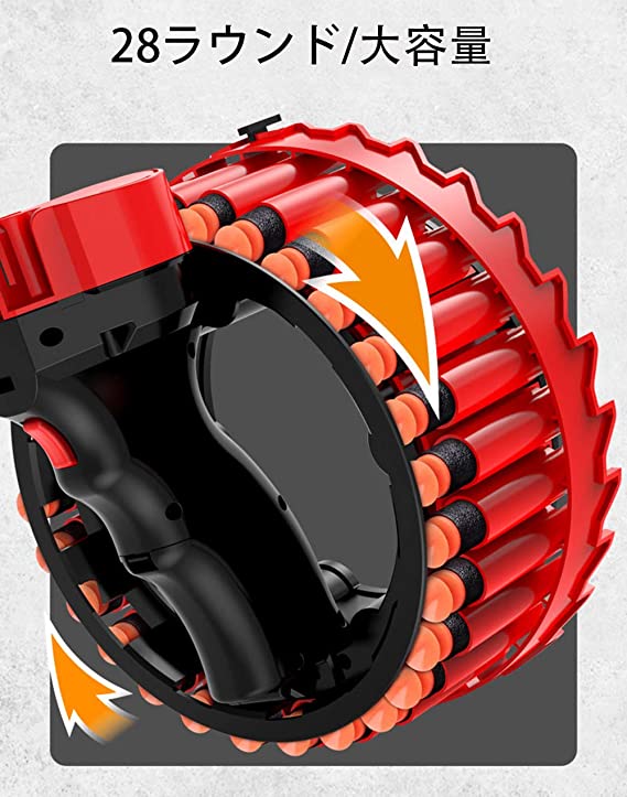 Rapid Firing Electric Nerf Gun Toy Blaster with Rotating Bullet Drum and Soft Foam Dart Bullets