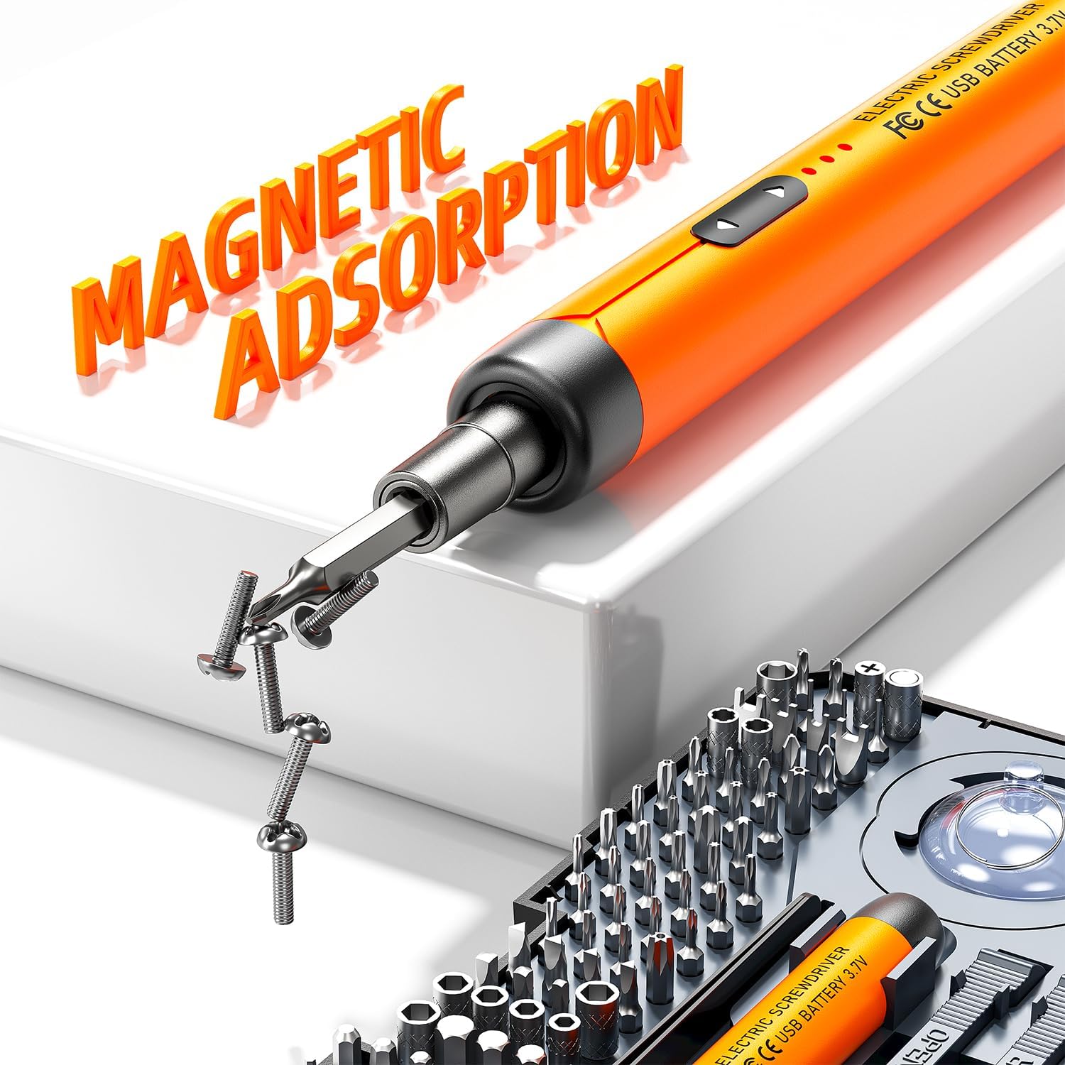 120-in-1 Multifunctional Electric Screwdriver Set with 500mAh Rechargeable Battery, 150RPM Speed, Type-C Charging, Precision Bits & Portable Tool Case