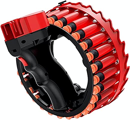 Rapid Firing Electric Nerf Gun Toy Blaster with Rotating Bullet Drum and Soft Foam Dart Bullets