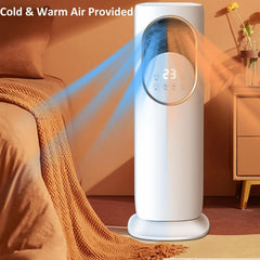 5-in-1 Cooling & Heating Tower Fan with Misting, Humidifier, UV Sterilization, LCD Touch Screen & Ice Crystal Cooling – 1800W Heater, 60W Cooler