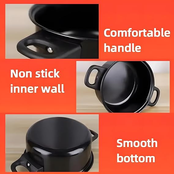 13-Piece Non-Stick Metal Cookware Set with Tempered Glass Lids, Comfort-Grip Handles & Eco-Friendly Coating – Sizes from 14 cm to 22 cm