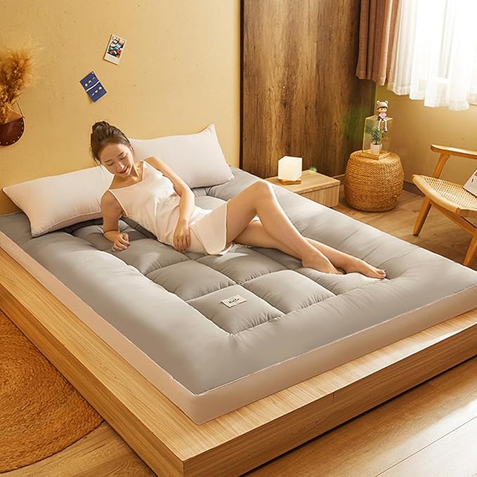 Premium Foldable Soft Cushion Mattress with Elastic Fitting Straps – 120 x 200 cm - Dual-Sided