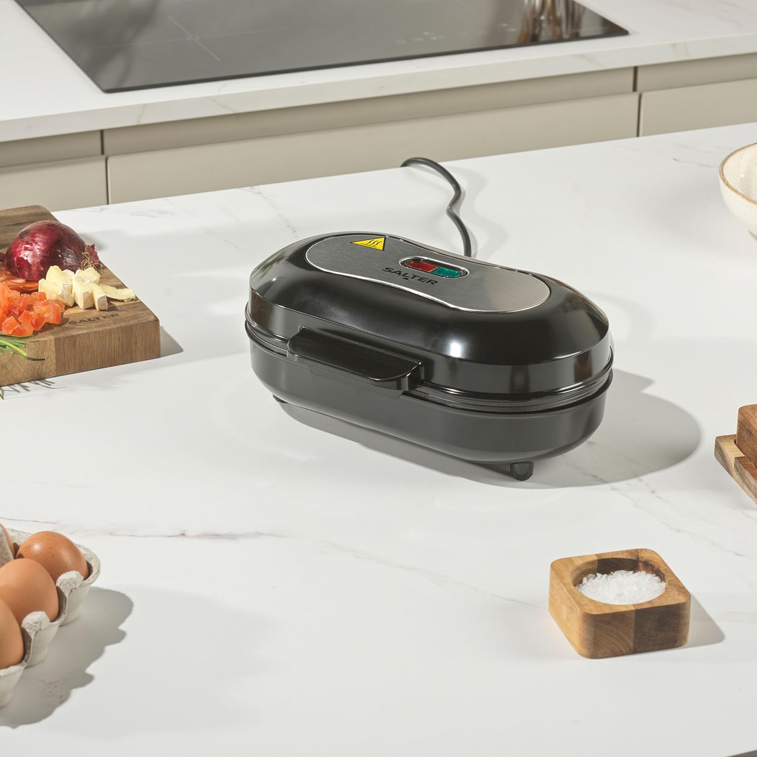RAF 850W Double-Sided Electric Omelette Maker with Non-Stick Coating & Uniform Heat