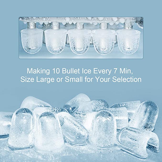3-in-1 Ice Maker with Crusher & Cold Water Dispenser, 1.8L Water Reservoir, 600g Storage, 15–18kg - Day Output