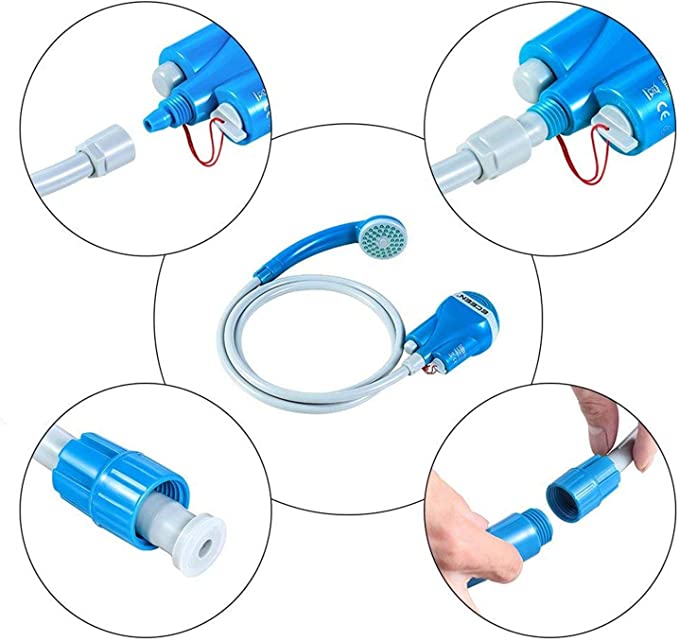 Portable USB Rechargeable Camping Shower for Outdoors, Tours and Vacations