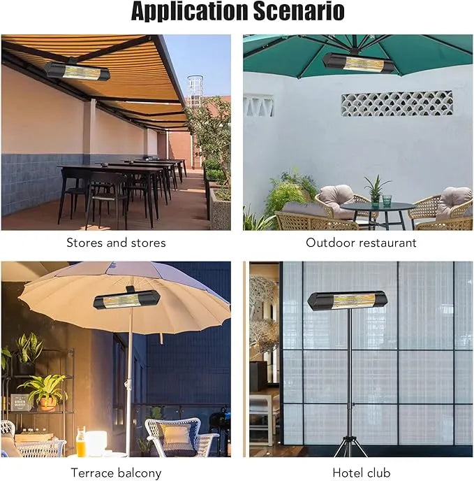 Sepat Electric Heater with Tripod Stand, Remote Control and Safety Protection - 2000W