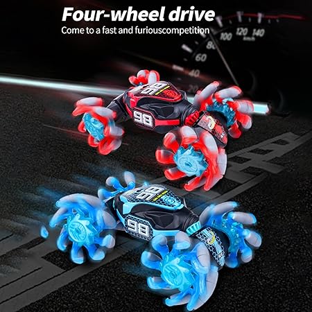 Portable Twist Car Toy with Gesture & Remote Control, Music, 360° Rotation & Rechargeable Battery