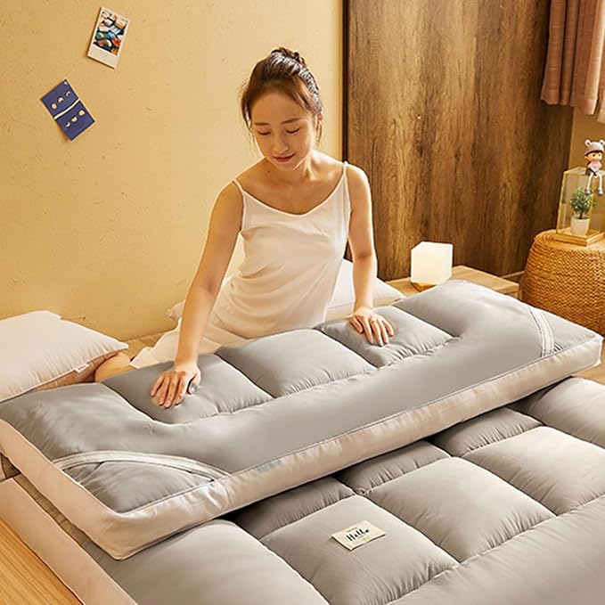 Premium Foldable Soft Cushion Mattress with Elastic Fitting Straps – 120 x 200 cm - Dual-Sided