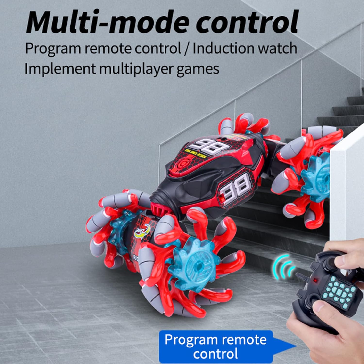 Portable Twist Car Toy with Gesture & Remote Control, Music, 360° Rotation & Rechargeable Battery