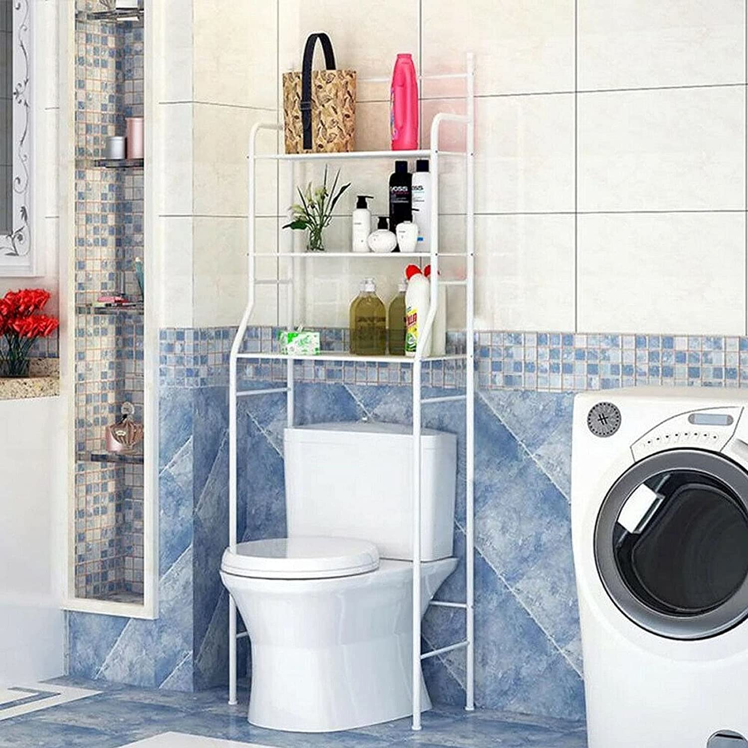 3 Level Shelf for Bathroom Essentials made with Steel and more Storage Organization