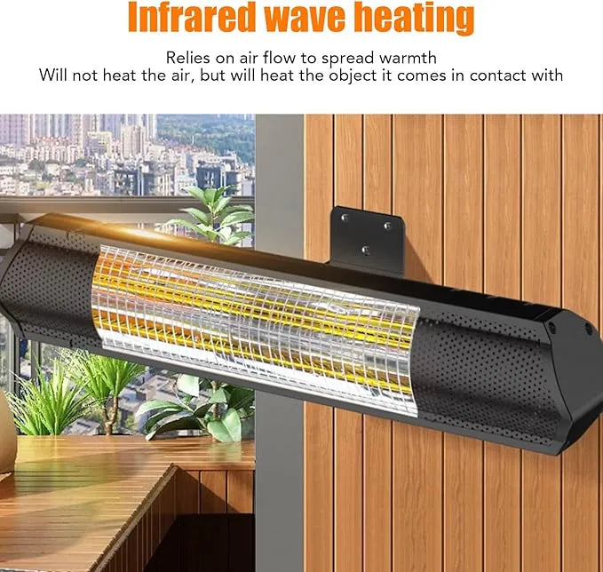 Sepat Electric Heater with Tripod Stand, Remote Control and Safety Protection - 2000W