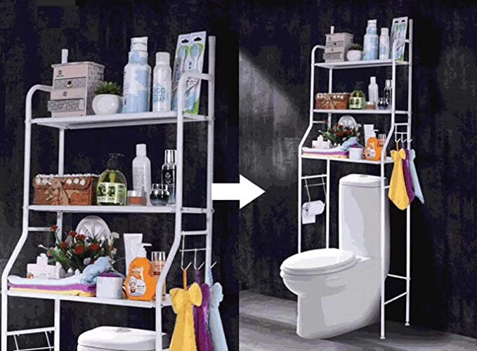 3 Level Shelf for Bathroom Essentials made with Steel and more Storage Organization