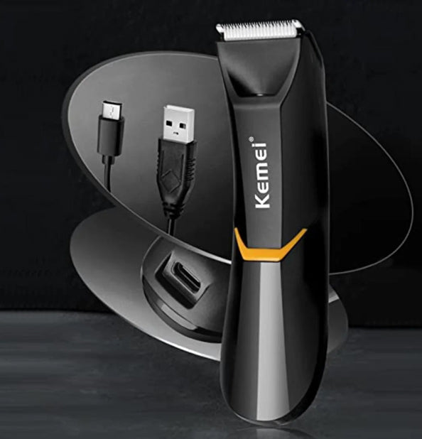 KEMEI Body Hair Trimmer - Electric Multifunctional Anti-Cut Hair Trimmer with LED Light