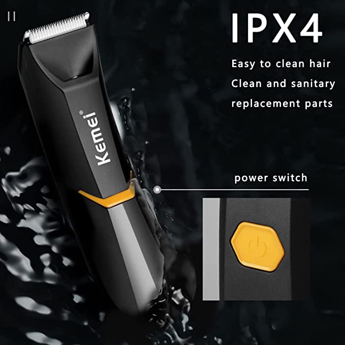 KEMEI Body Hair Trimmer - Electric Multifunctional Anti-Cut Hair Trimmer with LED Light