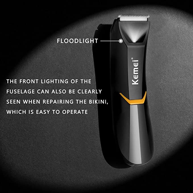 KEMEI Body Hair Trimmer - Electric Multifunctional Anti-Cut Hair Trimmer with LED Light