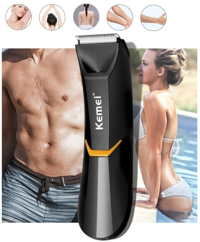 KEMEI Body Hair Trimmer - Electric Multifunctional Anti-Cut Hair Trimmer with LED Light