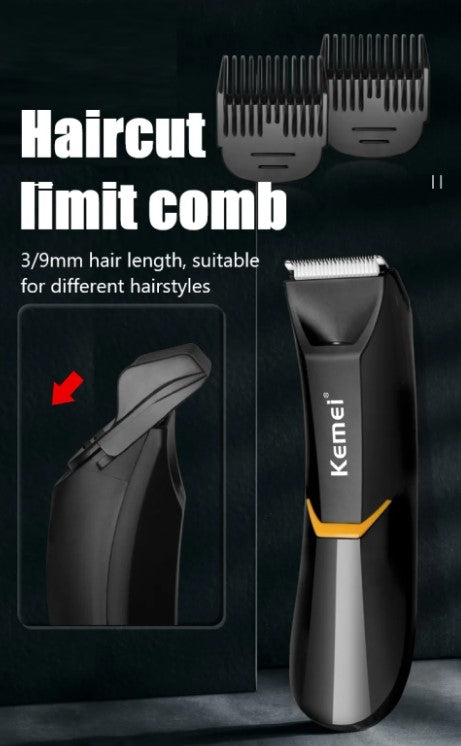 KEMEI Body Hair Trimmer - Electric Multifunctional Anti-Cut Hair Trimmer with LED Light
