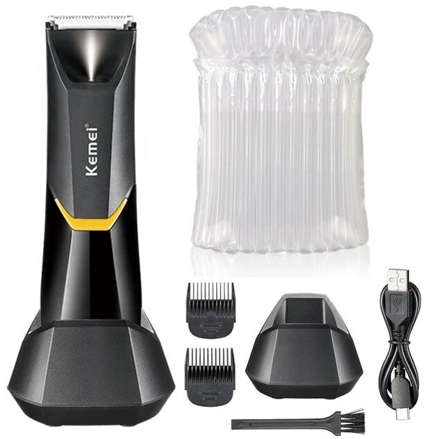 KEMEI Body Hair Trimmer - Electric Multifunctional Anti-Cut Hair Trimmer with LED Light