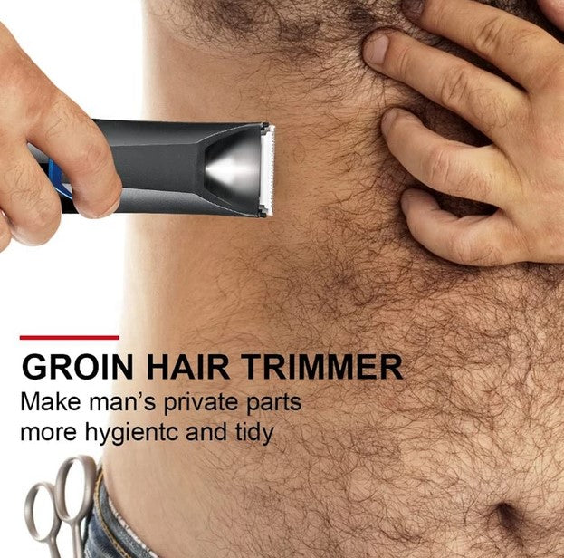 KEMEI Body Hair Trimmer - Electric Multifunctional Anti-Cut Hair Trimmer with LED Light