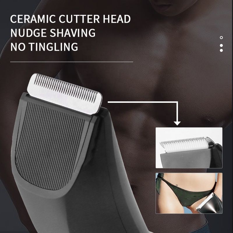 KEMEI Body Hair Trimmer - Electric Multifunctional Anti-Cut Hair Trimmer with LED Light