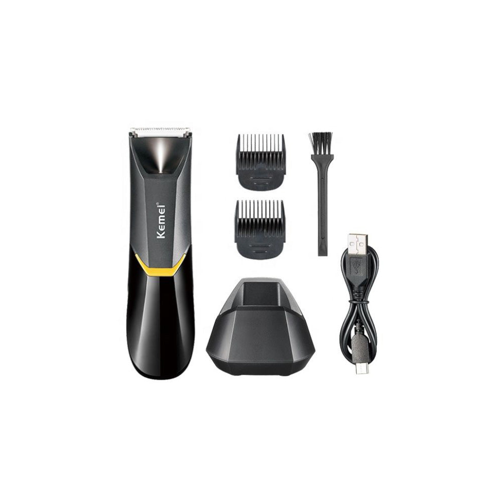 KEMEI Body Hair Trimmer - Electric Multifunctional Anti-Cut Hair Trimmer with LED Light