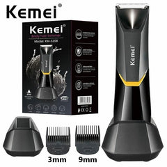 KEMEI Body Hair Trimmer - Electric Multifunctional Anti-Cut Hair Trimmer with LED Light