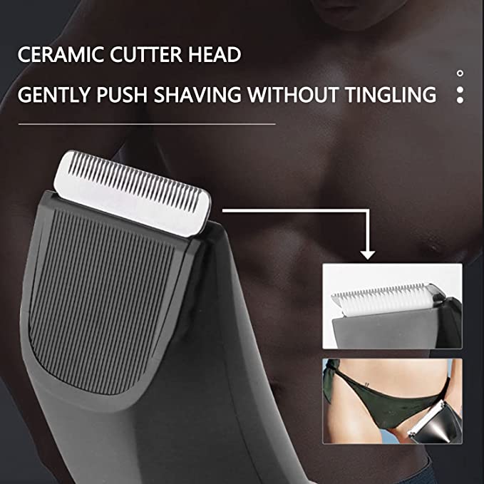 KEMEI Body Hair Trimmer - Electric Multifunctional Anti-Cut Hair Trimmer with LED Light